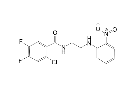 2-Chloro-4,5-difluoro-N-[2-(2-nitroanilino)ethyl]benzamide