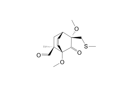 (1S,2S,4R,8S)-2,4-dimethoxy-8-methyl-2-(methylsulfanylmethyl)-3-oxidanylidene-bicyclo[2.2.2]oct-5-ene-8-carbaldehyde