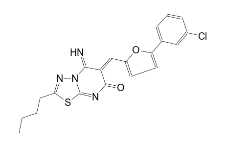 7H-[1,3,4]thiadiazolo[3,2-a]pyrimidin-7-one, 2-butyl-6-[[5-(3-chlorophenyl)-2-furanyl]methylene]-5,6-dihydro-5-imino-, (6Z)-