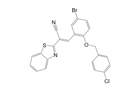 (2E)-2-(1,3-benzothiazol-2-yl)-3-{5-bromo-2-[(4-chlorobenzyl)oxy]phenyl}-2-propenenitrile