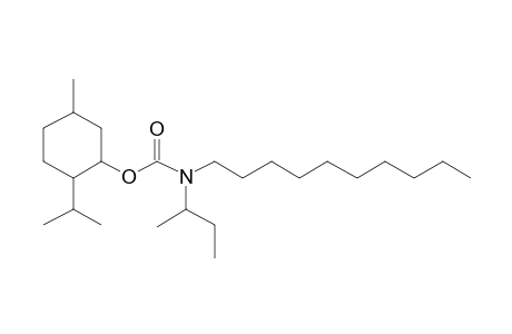 Carbonic acid, monoamide, N-(2-butyl)-N-decyl-, 1-menthyl ester