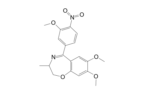 2,3-dihydro-7,8-dimethoxy-5-(3-methoxy-4-nitrophenyl)-3-methyl-1,4-benzoxazepine