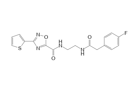 1,2,4-Oxadiazole-5-carboxamide, N-[2-[[2-(4-fluorophenyl)acetyl]amino]ethyl]-3-(2-thienyl)-