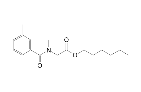 Sarcosine, N-(3-methylbenzoyl)-, hexyl ester