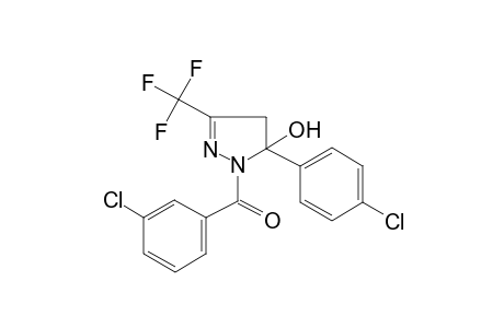 1-(3-Chlorobenzoyl)-5-(4-chlorophenyl)-3-(trifluoromethyl)-4,5-dihydro-1H-pyrazol-5-ol