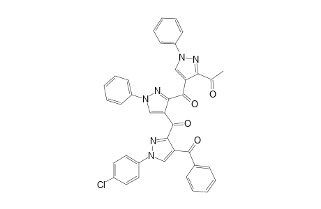 1-{4-[4-[4-benzoyl-1-(4-chlorophenyl)-1H-pyrazole-3-carbonyl]-1-phenyl-1H-pyrazole-3-carbonyl]-1-phenyl-1H-pyrazol-3-yl}-ethanone