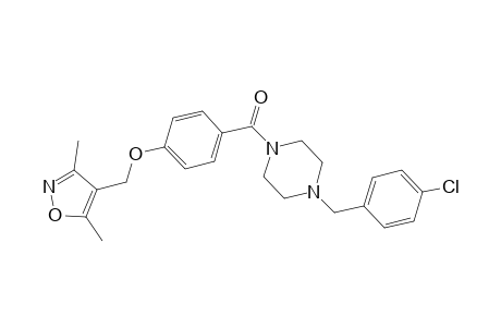 Piperazine, 1-[(4-chlorophenyl)methyl]-4-[4-[(3,5-dimethyl-4-isoxazolyl)methoxy]benzoyl]-