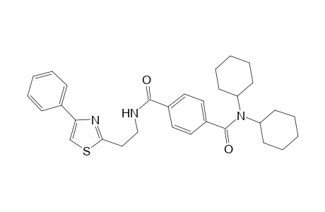 1,4-benzenedicarboxamide, N~1~,N~1~-dicyclohexyl-N~4~-[2-(4-phenyl-2-thiazolyl)ethyl]-