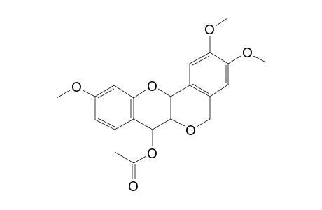 [2]Benzopyrano[4,3-b][1]benzopyran-7-ol, 5,6a,7,12a-tetrahydro-2,3,10-trimethoxy-, acetate, [6aS-(6a.alpha.,7.alpha.,12a.beta.)]-