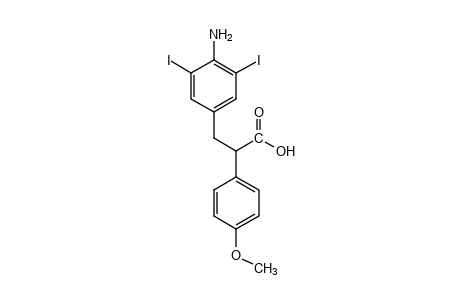 3-(4-amino-3,5-diiodophenyl)-2-(p-methoxyphenyl)propionic acid