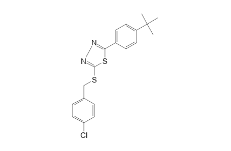 2-(p-tert-butylphenyl)-5-[(p-chlorobenzyl)thio]-1,3,4-thiadiazole