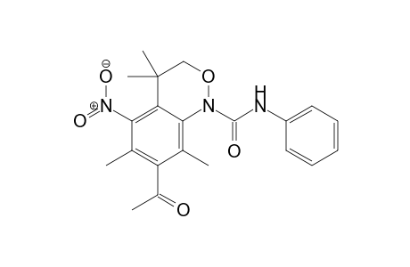 7-Acetyl-1-(phenylcarbamoyl)-4,4,6,8-tetramethyl-5-nitro-1,4-dihydro-3H-2,1-benzoxazine