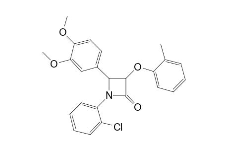 1-(2-Chlorophenyl)-4-(3,4-dimethoxyphenyl)-3-(2-methylphenoxy)-2-azetidinone