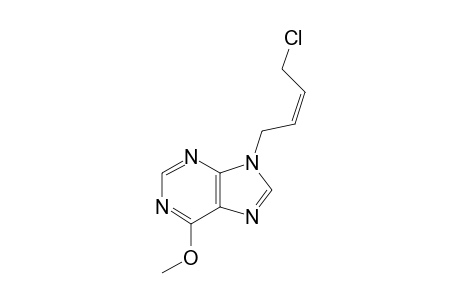 N9-[(Z)-4'-CHLORO-2'-BUTENYL-1'-YL]-6-METHOXY-PURINE