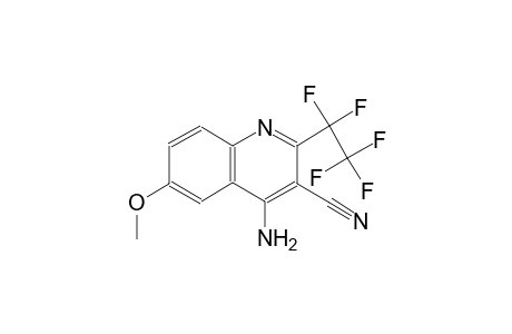 4-Amino-6-methoxy-2-pentafluoroethyl-quinoline-3-carbonitrile