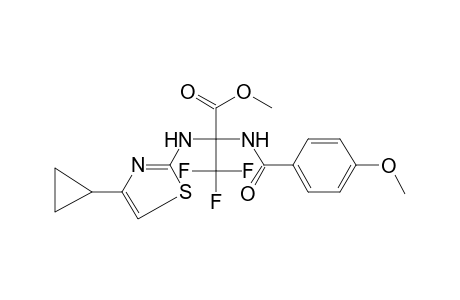 alanine, N-(4-cyclopropyl-2-thiazolyl)-3,3,3-trifluoro-2-[(4-methoxybenzoyl)amino]-, methyl ester