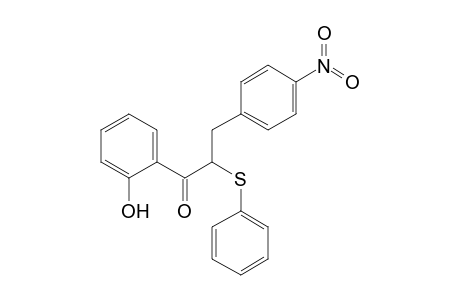 1-Propanone, 1-(2-hydroxyphenyl)-3-(4-nitrophenyl)-2-(phenylthio)-