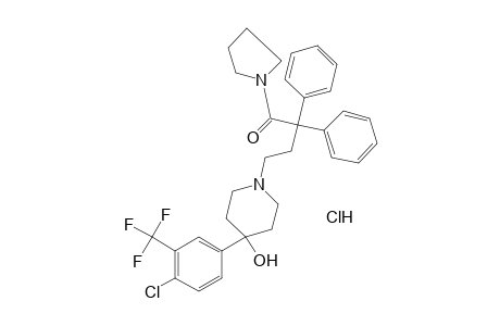 4-(4-CHLORO-alpha,alpha,alpha-TRIFLUORO-m-TOLYL)-1-[3,3-DIPHENYL-4-OXO-4-(1-PYRROLIDINYL)BUTYL]-4-PIPERIDINOL, MONOHYDROCHLORIDE