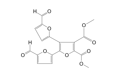 4,5-bis(5-formyl-2-furyl)-2,3-furandicarboxylic acid, dimethyl ester