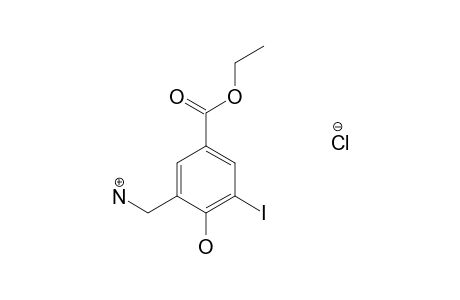 alpha-amino-4-hydroxy-5-iodo-m-toluic acid, ethyl ester, hydrochloride