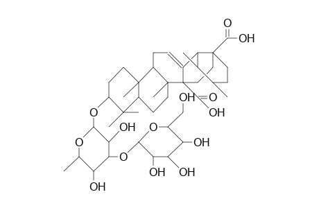 Quinovic-acid-3.beta.-O-[.beta.-D-glucopyranosyl-(1->3).beta.-D-fucopyranoside]