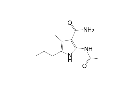 2-Acetylamino-4-methyl-5-isobutylpyrrole-3-carboxamide