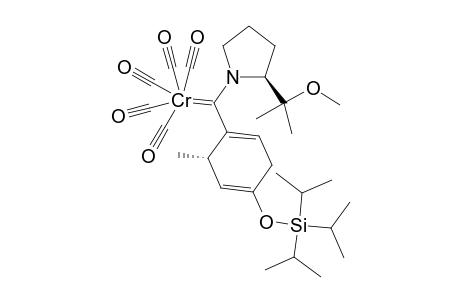 [4-(Triisopropylsilyloxy)-1-methylcyclohexa-1,4-dienyl](S)-dimethylmethoxymethylpyrrolidinecarbenepentacarbonylchromiumcomplex