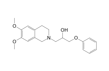 1,2,3,4-Tetrahydro-2-(2-hydroxy-3-phenoxypropyl)-6,7-dimethoxyisoquinoline