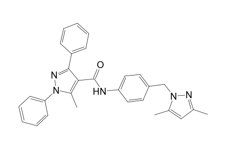 N-{4-[(3,5-dimethyl-1H-pyrazol-1-yl)methyl]phenyl}-5-methyl-1,3-diphenyl-1H-pyrazole-4-carboxamide