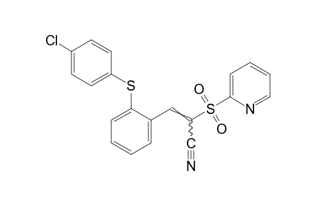 o-[(p-chlorophenyl)thio]-alpha-[(2-pyridyl)sulfonyl]cinnamonitrile