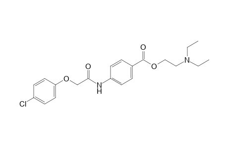 p-[2-(p-chlorophenoxy)acetamido]benzoic acid, 2-(diethylamino)ethyl ester