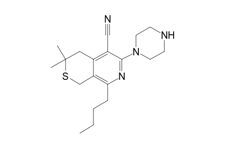 1H-Thiopyrano[3,4-c]pyridine-5-carbonitrile, 8-butyl-3,3-dimethyl-6-piperazin-1-yl-3,4-dihydro-