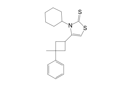 3-CYCLOHEXYL-4-(3-METHYL-3-PHENYL-CYCLOBUT-1-YL)-1,3-THIAZOLE-2(3H)-THIONE