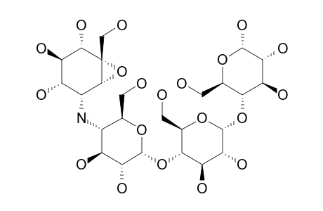 CKD-711;O-[4-DEOXY-4-(2,3-EPOXY-3-HYDROXYMETHYL-4,5,6-TRIHYDROXYCYCLOHEXANE-1-YL-AMINO)-ALPHA-D-GLUCOPYRANOSYL]-(1->4)-O-ALPHA-D-GLUCOPYRANOSYL-(1->4)-ALPHA-D-