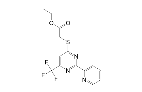 {[2-(2-PYRIDYL)-6-(TRIFLUOROMETHYL)-4-PYRIMIDINYL]THIO}ACETIC ACID, ETHYL ESTER