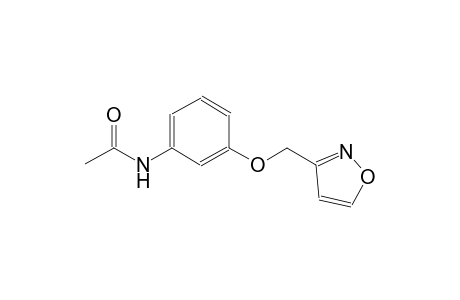 acetamide, N-[3-(3-isoxazolylmethoxy)phenyl]-