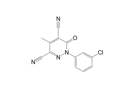 1-(m-chlorophenyl)-1,6-dihydro-4-methyl-6-oxo-3,5-pyridazinedicarbonitrile