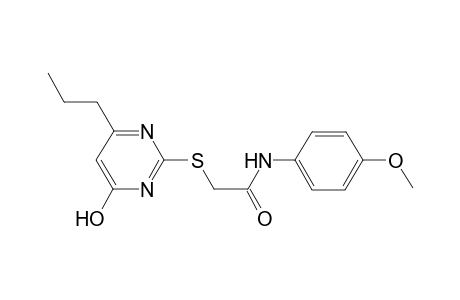 2-(4-Hydroxy-6-propyl-pyrimidin-2-ylsulfanyl)-N-(4-methoxy-phenyl)-acetamide