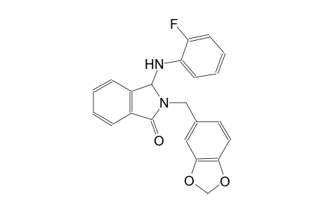 1H-isoindol-1-one, 2-(1,3-benzodioxol-5-ylmethyl)-3-[(2-fluorophenyl)amino]-2,3-dihydro-