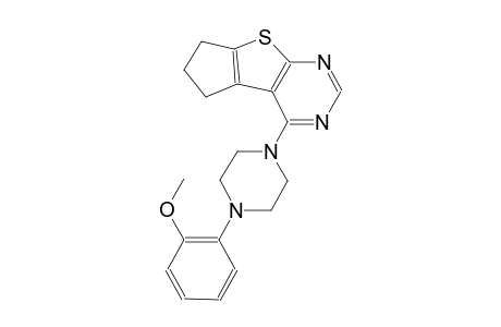 5H-cyclopenta[4,5]thieno[2,3-d]pyrimidine, 6,7-dihydro-4-[4-(2-methoxyphenyl)-1-piperazinyl]-