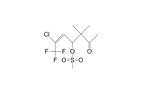 5-Hepten-2-one, 6-chloro-7,7,7-trifluoro-3,3-dimethyl-4-[(methylsulfonyl)oxy]-