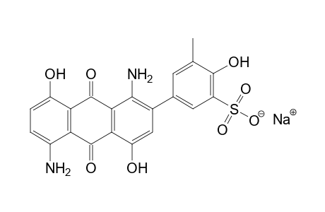 5-(1,5-diamino-4,8-dihydroxy-2-anthraquinonyl)-2-hydroxy-m-toluene sulfonic acid, monosodium salt