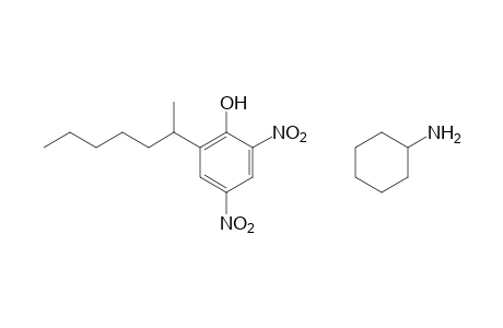 2,4-Dinitro-6-(1-methylhexyl)phenol, compound with cyclohexylamine (1:1)