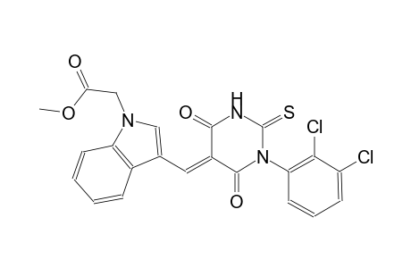 methyl {3-[(E)-(1-(2,3-dichlorophenyl)-4,6-dioxo-2-thioxotetrahydro-5(2H)-pyrimidinylidene)methyl]-1H-indol-1-yl}acetate