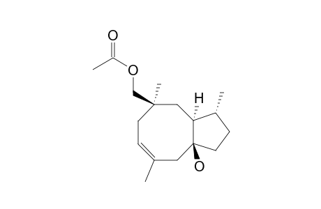 1H-Cyclopentacyclooctene-5-methanol, 2,3,3a,4,5,6,9,9a-octahydro-9a-hydroxy-3,5,8-trimethyl-, .alpha.-acetate, (3.alpha.,3a.alpha.,5.beta.,9a.beta.)-(.+-.)-