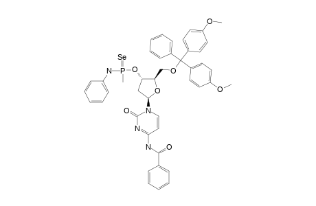 (R(P))-5'-O-DIMETHOXYTRITYL-N(4)-BENZOYL-2'-DEOXYCYTIDINE-3'-O-METHANEPHOSPHONOSELENOANILIDATE;FAST-(R(P))