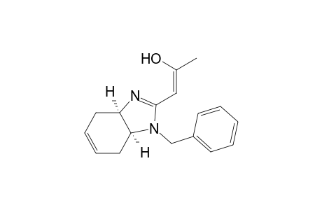 1-Propen-2-ol, 1-[3a,4,7,7a-tetrahydro-1-(phenylmethyl)-1H-benzimidazol-2-yl]-, [2(Z),3a.alpha.,7a.alpha.]-