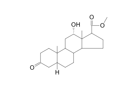 Androstane-17-carboxylic acid, 12-hydroxy-3-oxo-, methyl ester, (12.alpha.)-