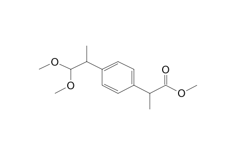 2-[4-(1,1-dimethoxypropan-2-yl)phenyl]propanoic acid methyl ester