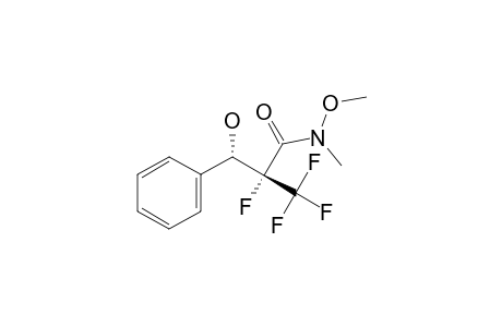 ERYTHRO-N-METHOXY-N-METHYL-2-FLUORO-3-HYDROXY-3-PHENYL-2-(TRIFLUOROMETHYL)-PROPANAMIDE